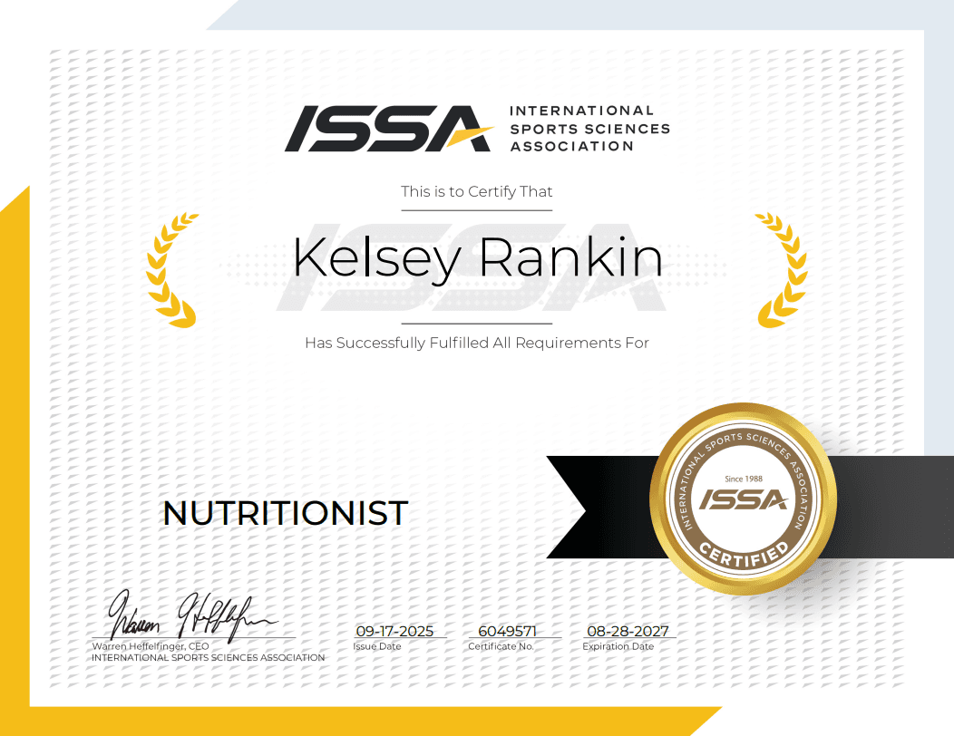 ISSA Certified Nutritionist
